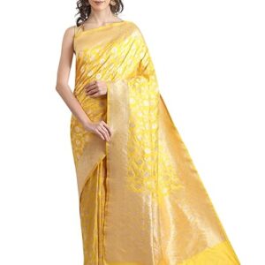 THE WEAVERS SHOP BY RAAVI Brocade Pure Banarasi Silk Saree Original Katan Silk Handloom Saree Banarasi Saree for Women Pure Silk Sarees for Women Saree Banarasi Silk with Blouse