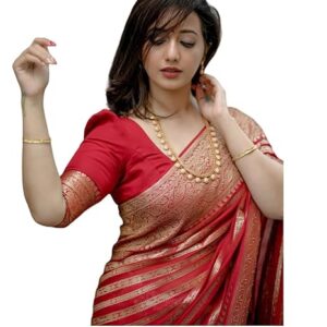 Yashika Women's Fancy Banarasi Kanjivaram Art Silk Saree with Blouse Pieces|| AZ-YS-OG-ASHOKA-P