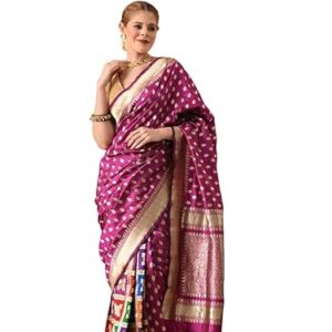THE WEAVERS SHOP BY RAAVI Pure Banarasi Silk Zari Weave Handloom Saree - Pink